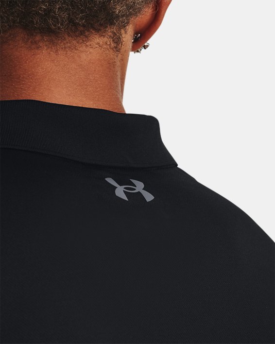 Men's UA Performance 3.0 Long Sleeve Polo in Black image number 3